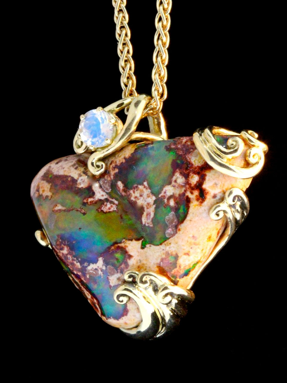 Archipelago Moonrise Wave Pendant - 18K gold