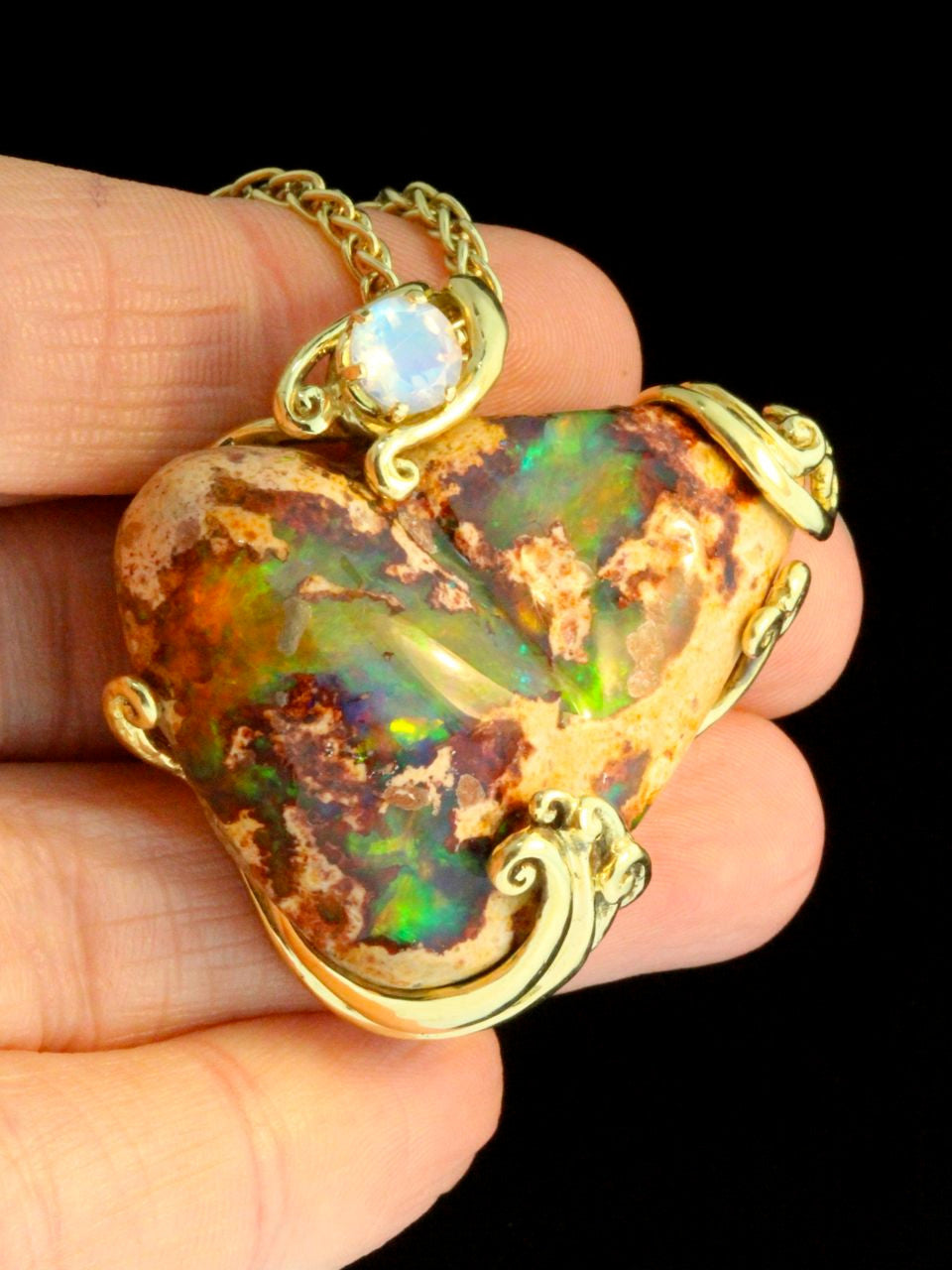 Archipelago Moonrise Wave Pendant - 18K gold