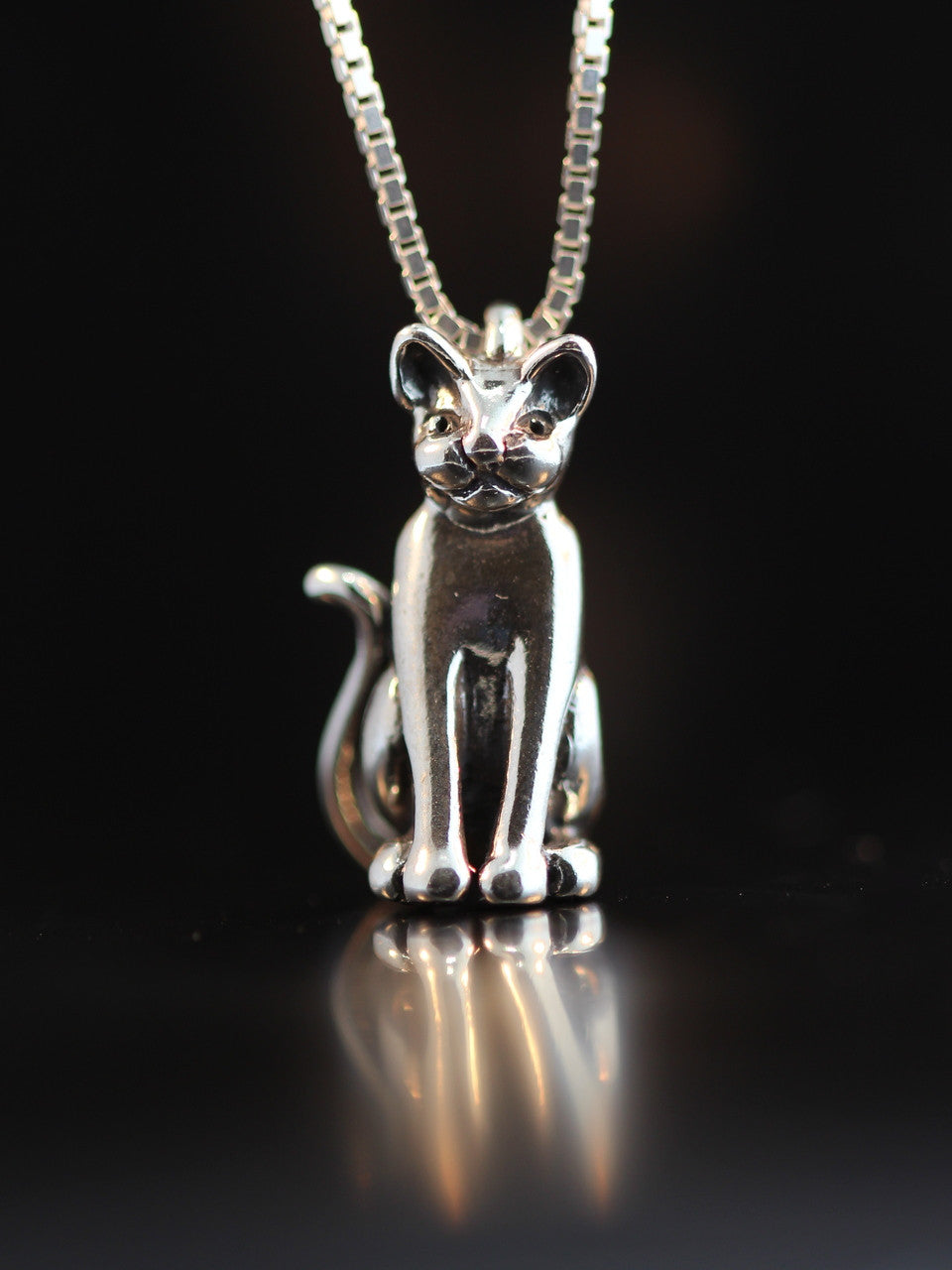 Egyptian Magic Cat Pendant in Silver