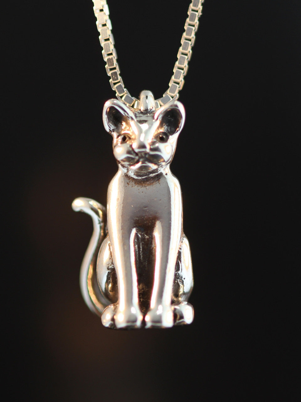 Egyptian Magic Cat Pendant in Silver
