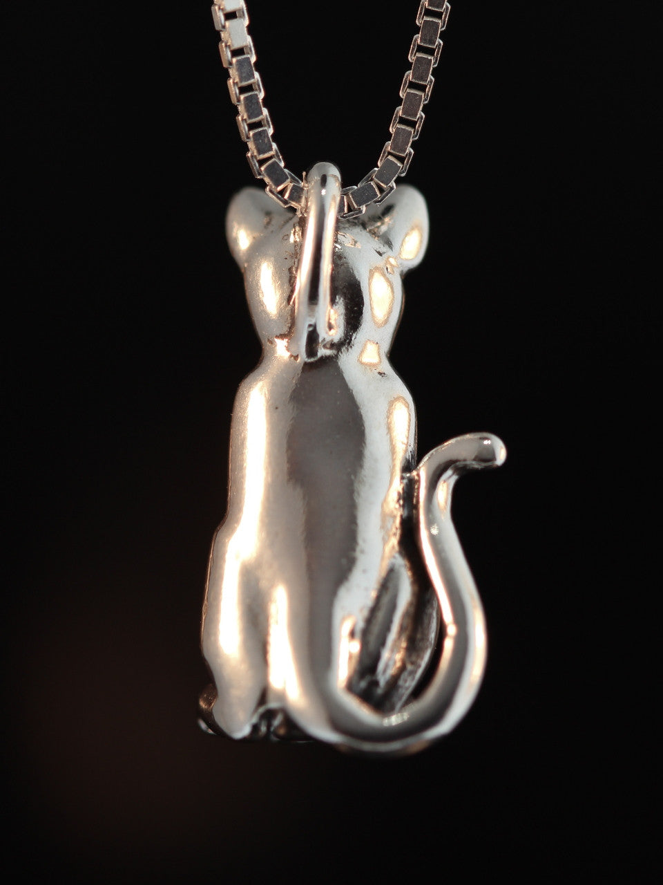 Egyptian Magic Cat Pendant in Silver