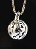 Fat Jack-O-Lantern Pumpkin Charm - Sterling Silver