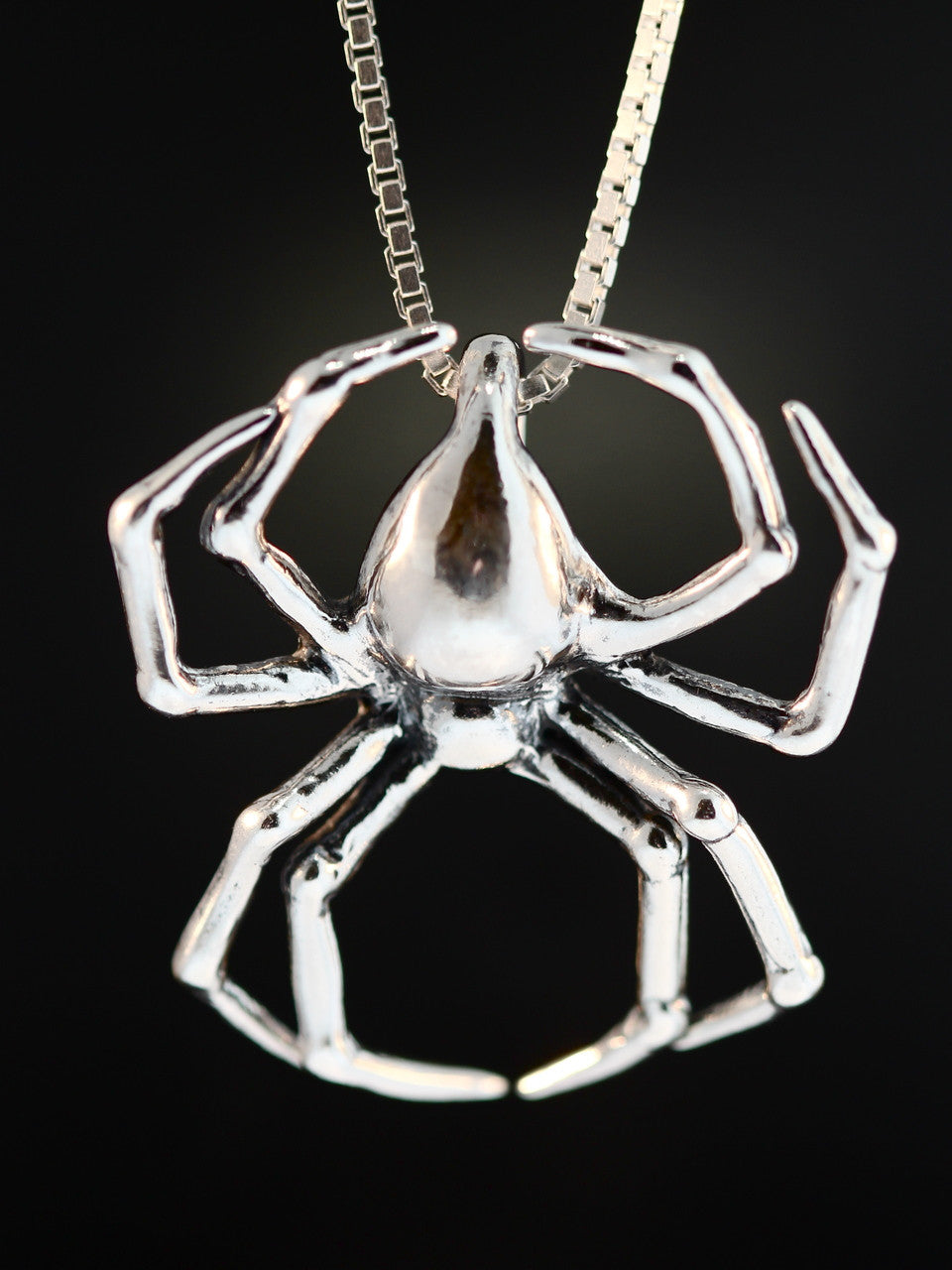 Sterling Silver Large Spider Pendant