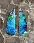 Paradise Lost and Paradise Found - Australian Boulder Opal Pair - 29.8 Ct