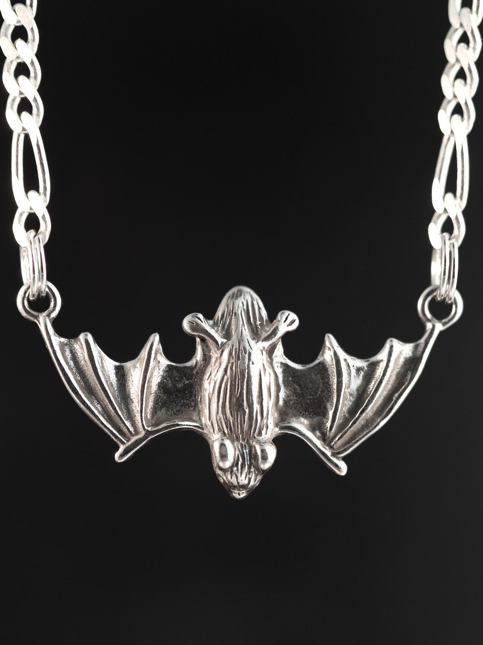 Sterling Silver Flying Bat Pendant