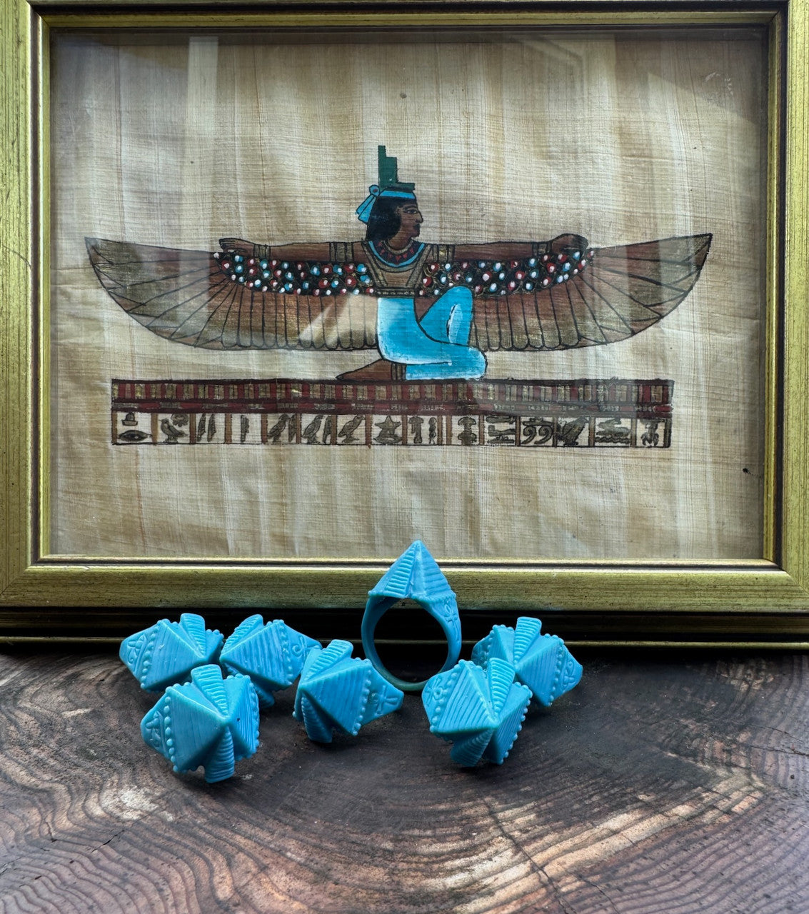 Pyramid Rings - Wax before casting