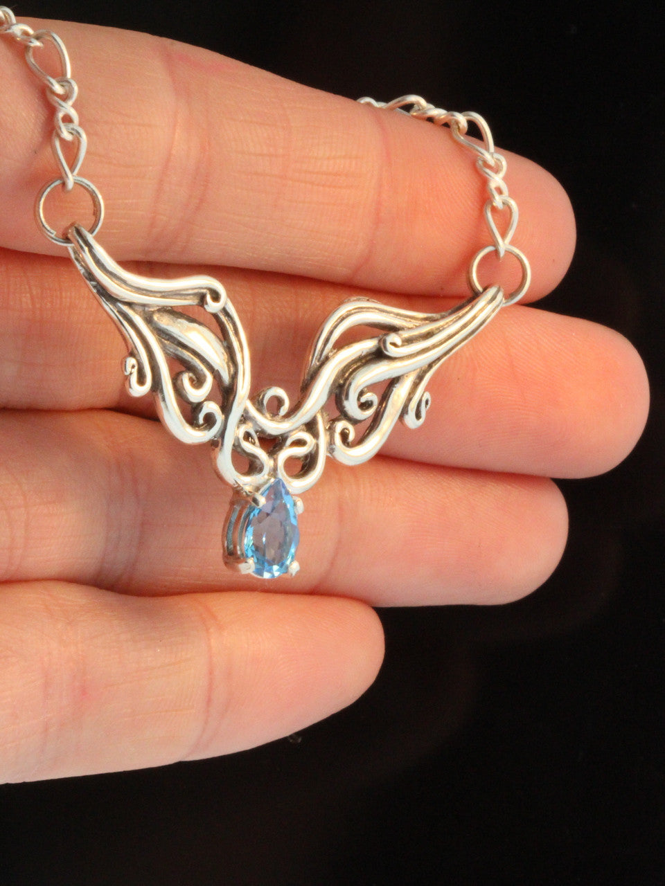 Cascade Waterfall Neckpiece - Blue Topaz