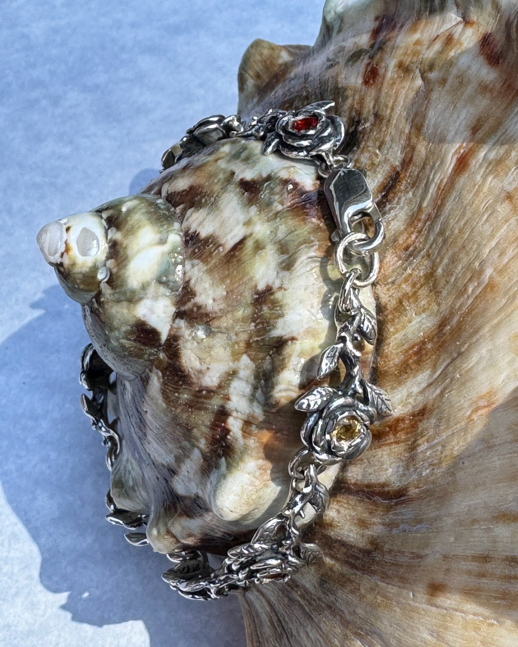 Rose Link Bracelet with Lobster Catch