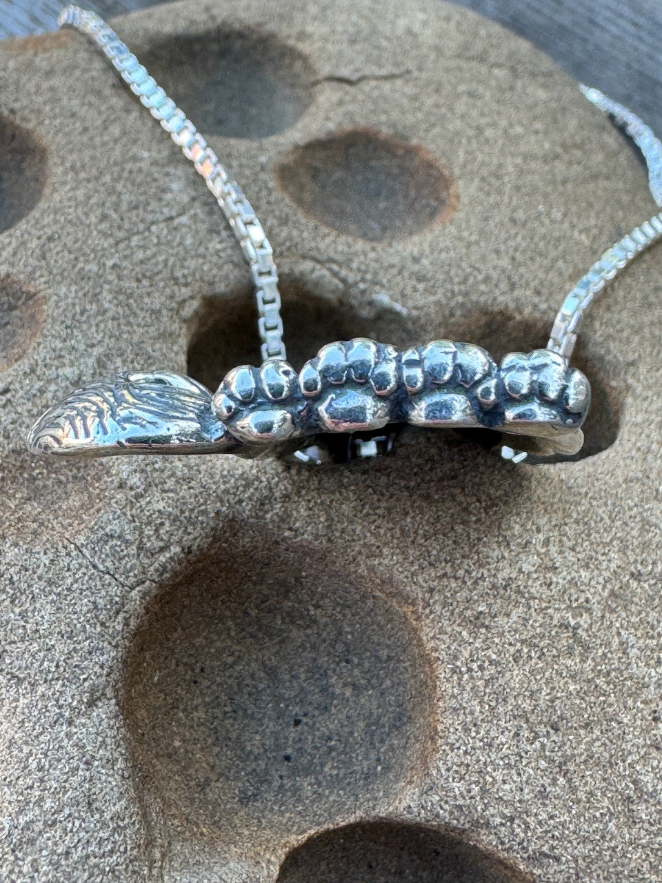 Large Cat Pendant - Sterling Silver