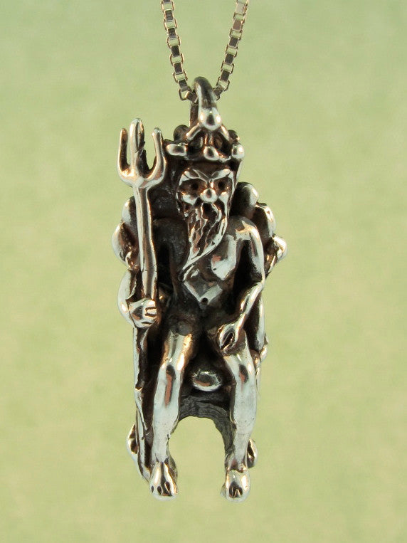 Poseidon Charm Silver