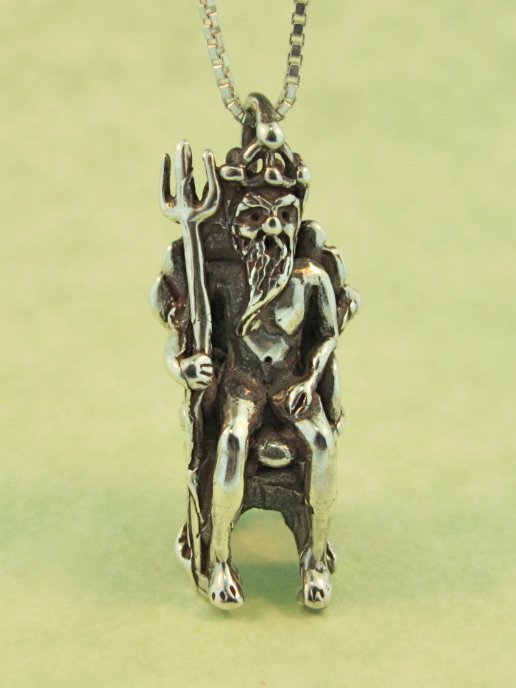 Poseidon Charm Silver