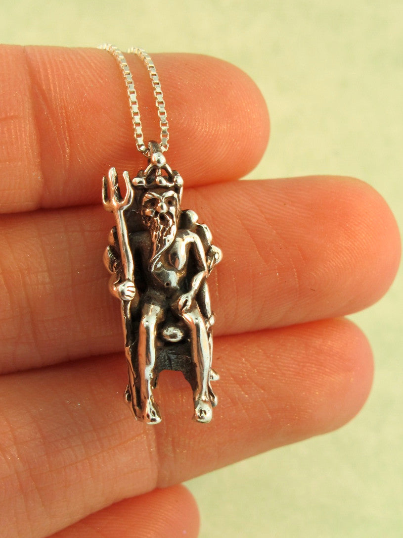 Poseidon Charm Silver