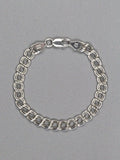 Double Linked Charm Bracelet - Sterling Silver