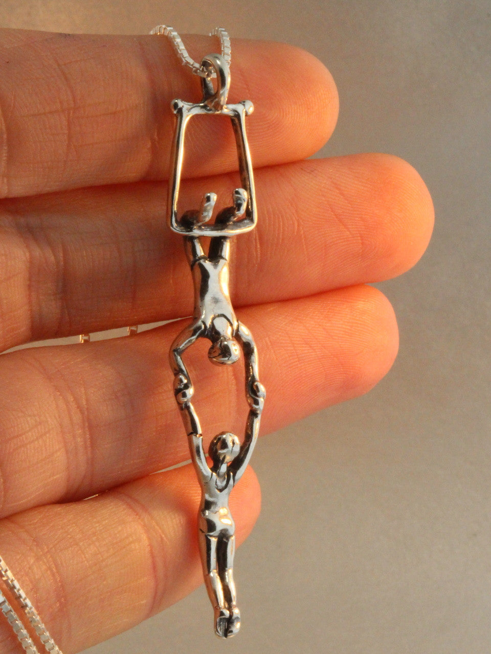 Circus Trapeze Charm - Silver