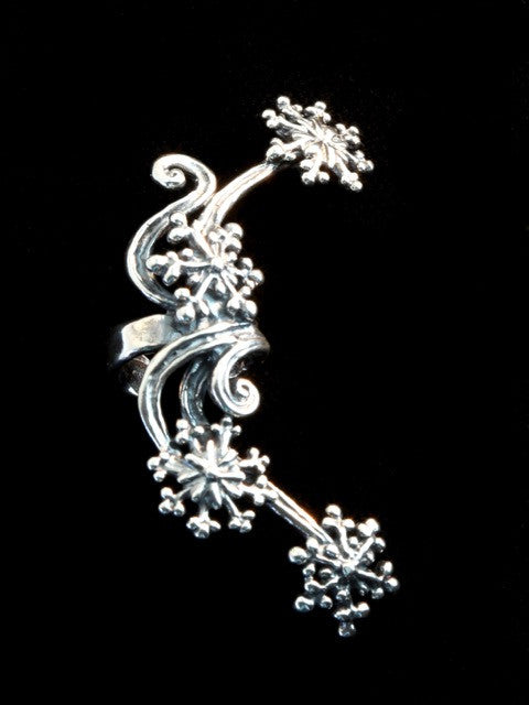 Starburst Ear Cuff in Silver