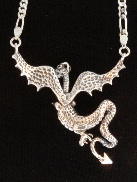 Reverse of Gwendolyn Dragon Neckpiece - Silver