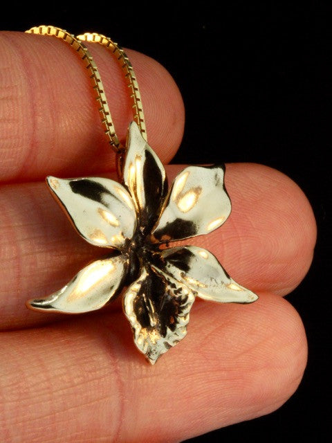 Orchid Charm -Gold Jewelry – Marty Magic Jewelry