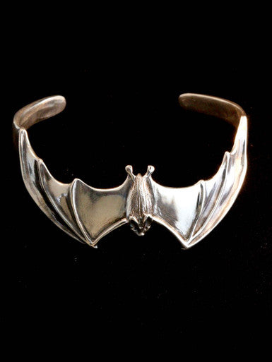 Bat Cuff Bracelet - Sterling Silver