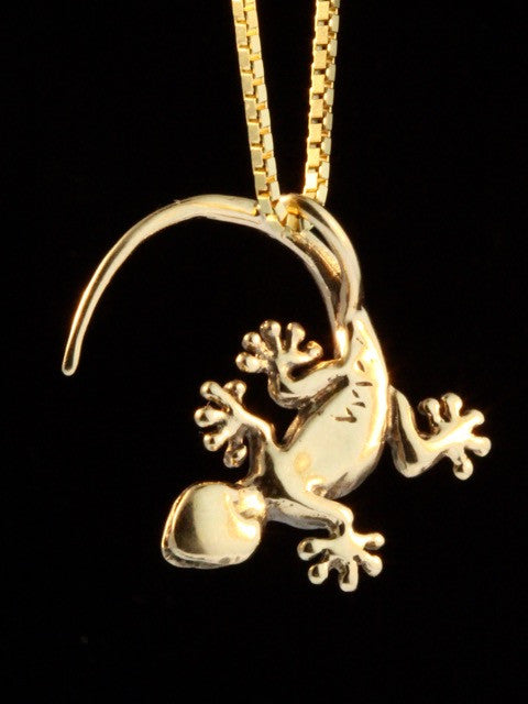 Gecko Charm - 14k Gold