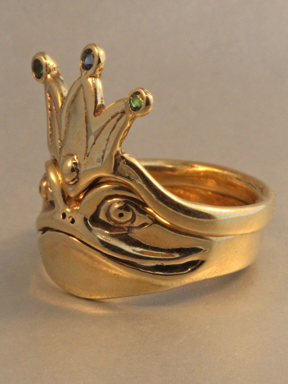 Enchanted Frog and Crown Ring - Two Parts 14K