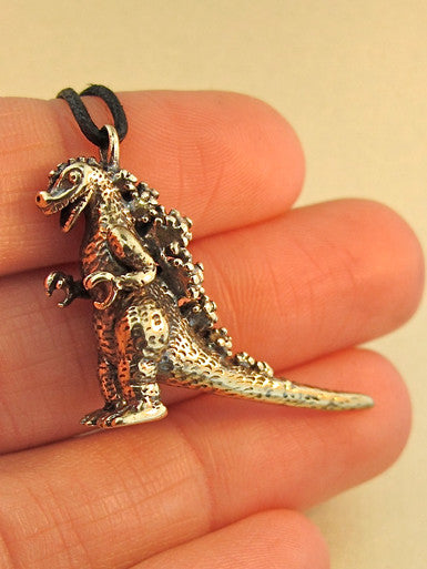 Godzilla Pendant - Bronze
