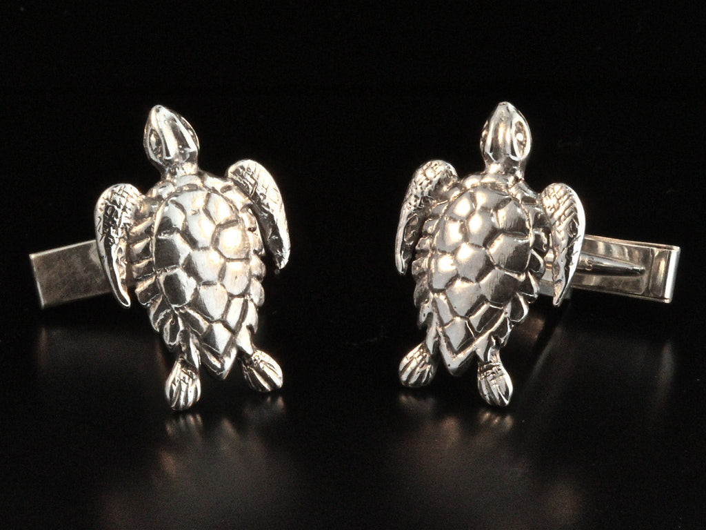 Sea Turtle Cufflinks - Silver