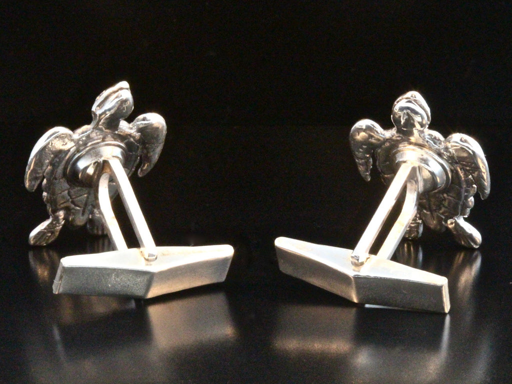 Sea Turtle Cufflinks - Silver