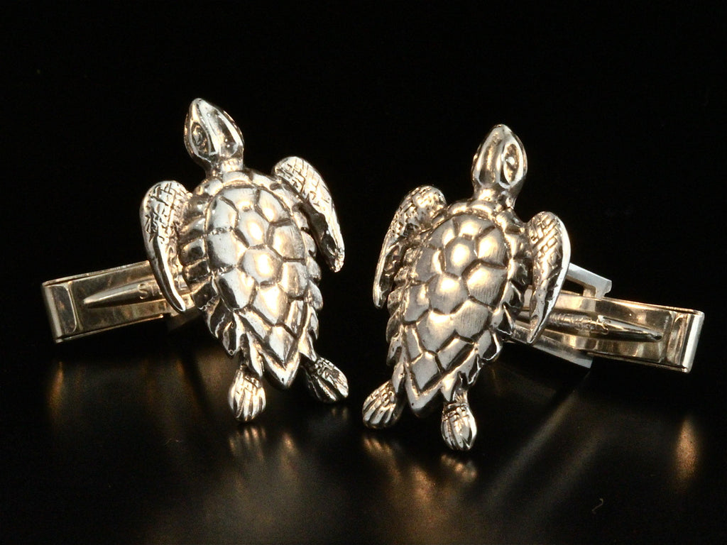 Sea Turtle Cufflinks - Silver