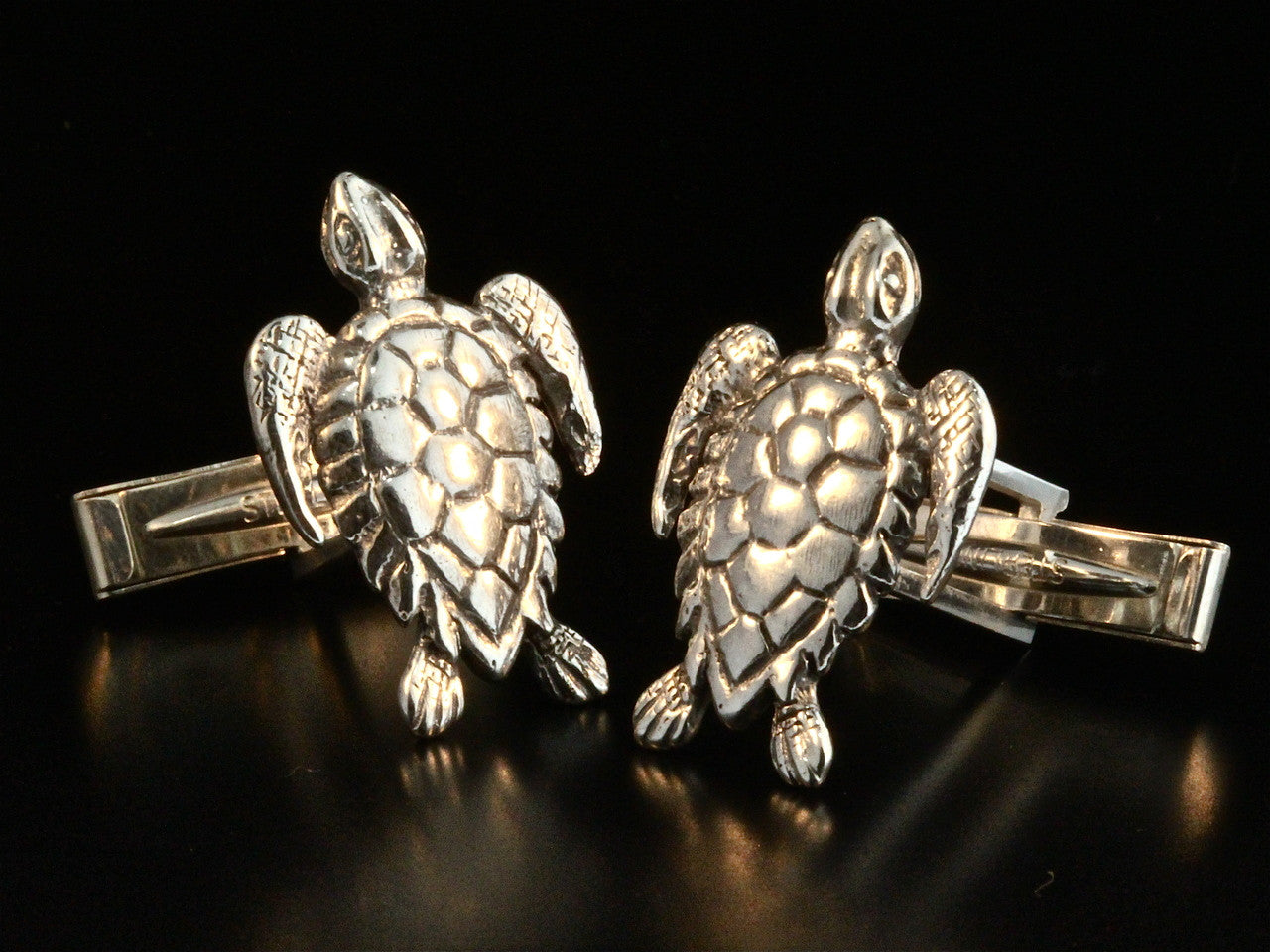 Sea Turtle Cufflinks - Silver