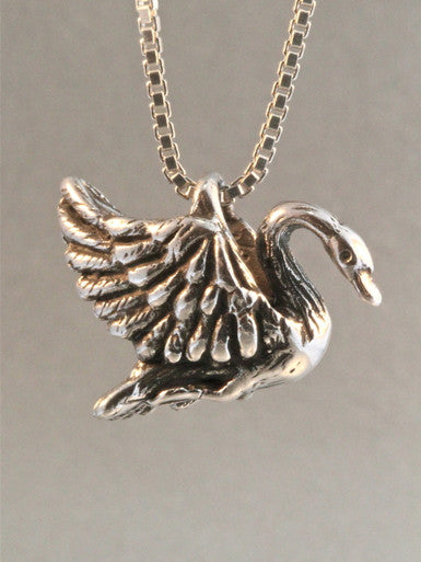 Swan Charm - Sterling Silver