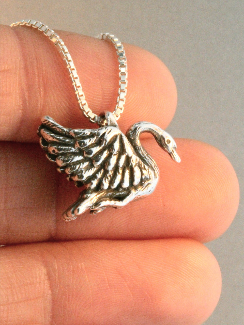 Swan Charm - Sterling Silver