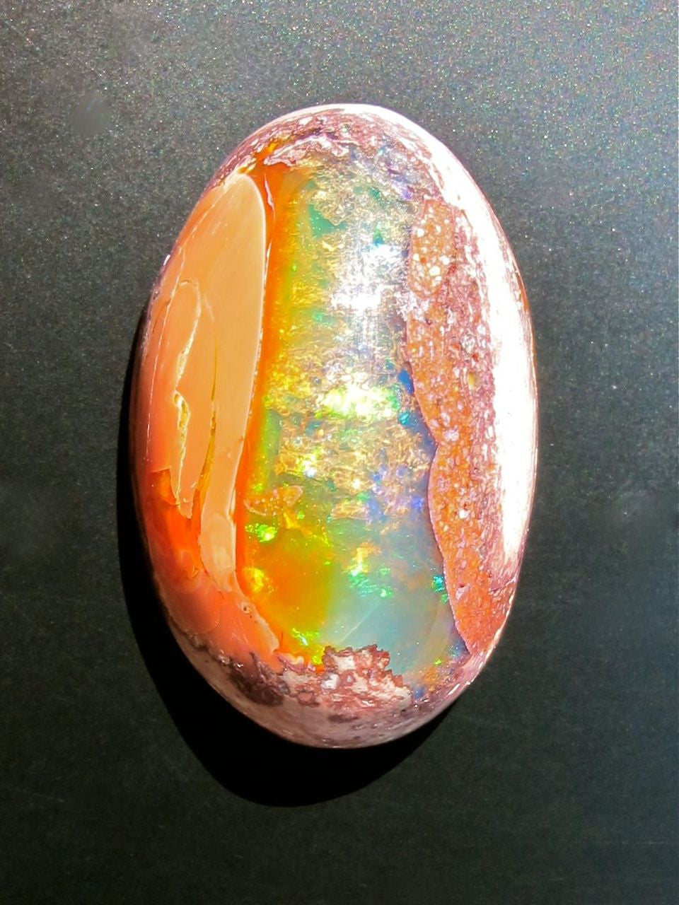 Ocean Trench Treasure - 31.5 ct Mexican Matrix Fire Opal
