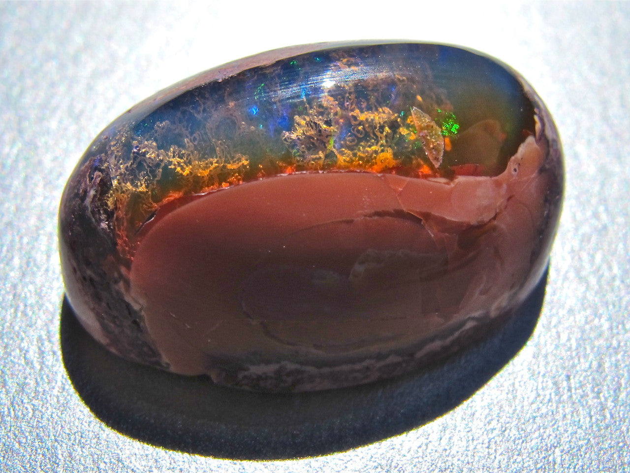 Ocean Trench Treasure - 31.5 ct Mexican Matrix Fire Opal