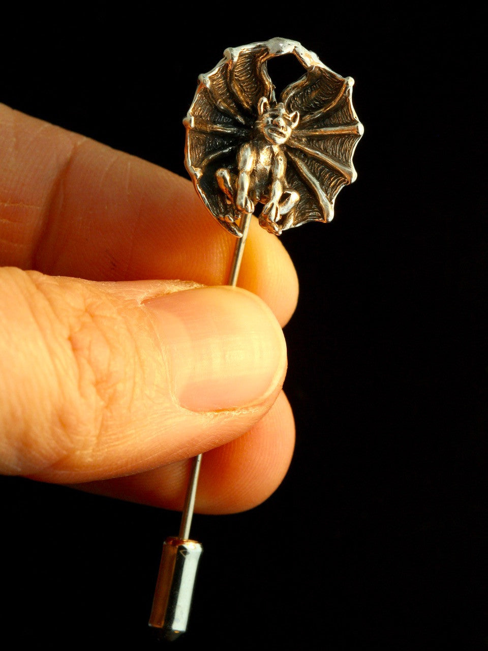 Gargoyle Stick Pin - Sterling Silver
