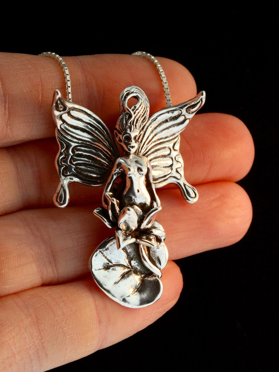 Waterlily Fairy Sprite - Sterling Silver