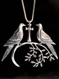 Holy Doves and Olive Branch - Sterling Silver