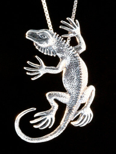 Iguana Pendant - Sterling Silver
