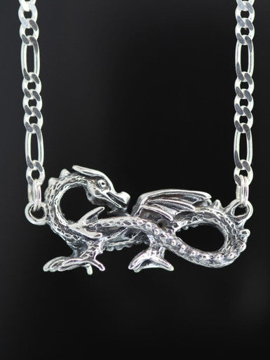 Dragon - Infinity Dragon Pendant - Silver