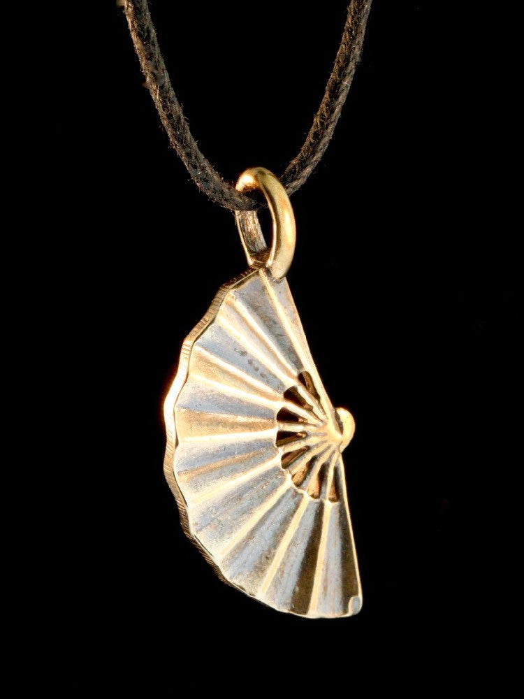 Japanese Fan Charm - Bronze