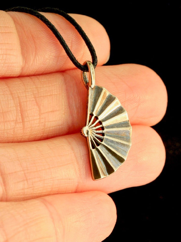 Japanese Fan Charm - Bronze