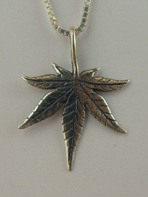 Japanese Maple Leaf Charm - Sterling Silver
