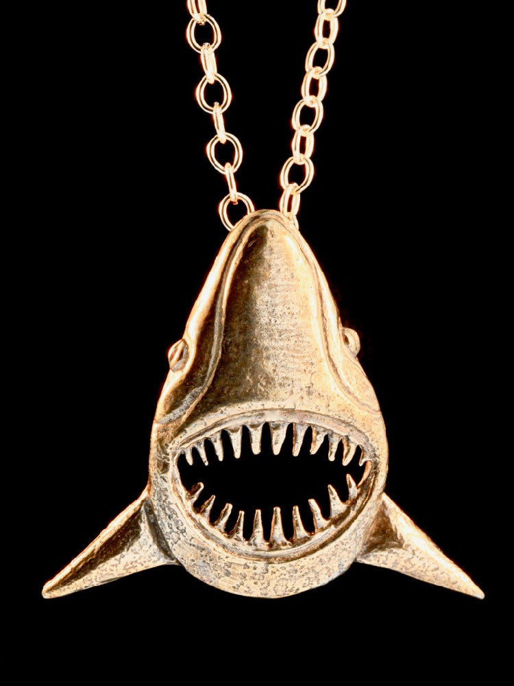 Jaws Shark Pendant in Bronze