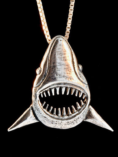 Jaws Shark Pendant - Sterling Silver