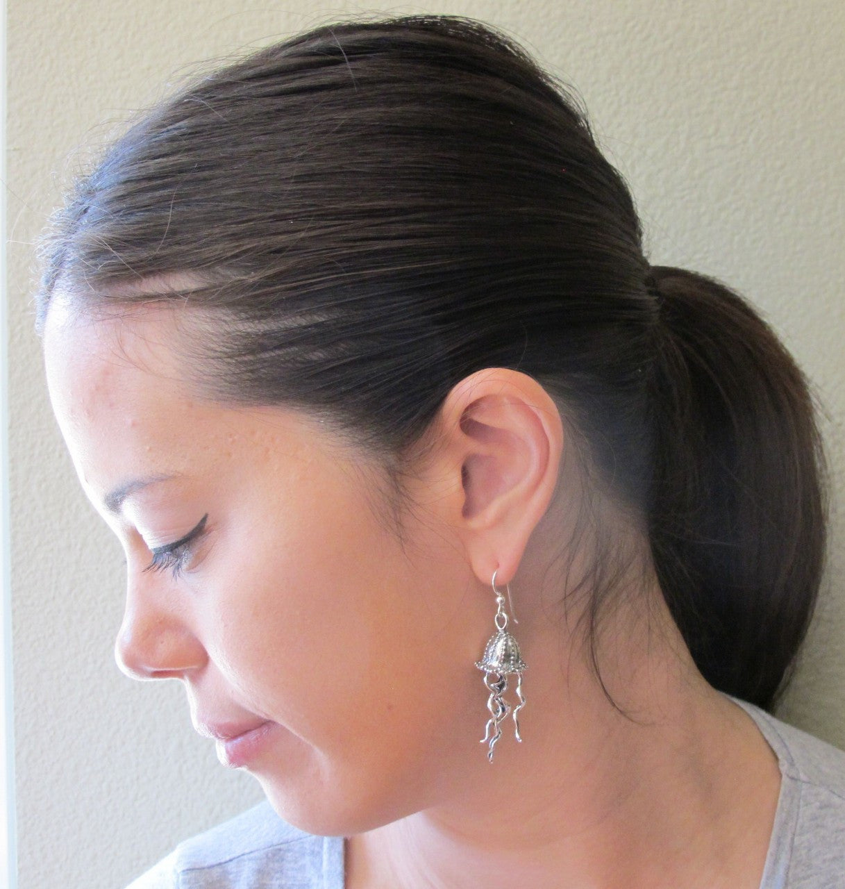 Jelly Fish Earrings - Silver