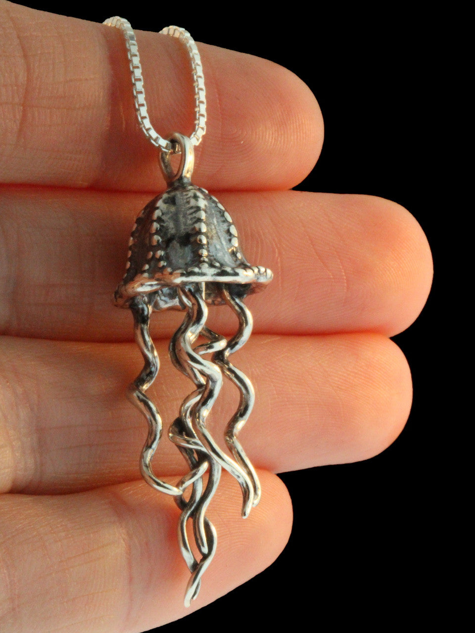 Sterling Silver Jellyfish Pendant
