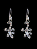 Jungle Jewel Gecko Earrings - Sterling Silver