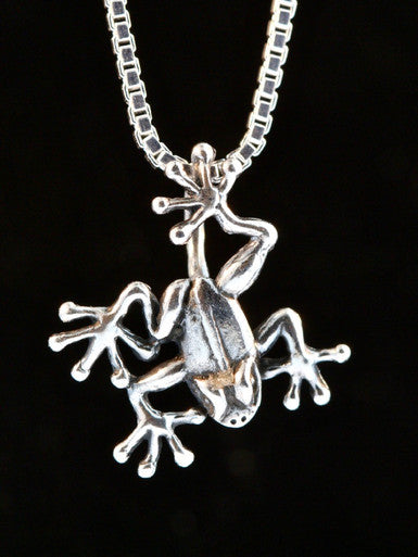 Jungle Jewel Tree Frog Charm - Silver