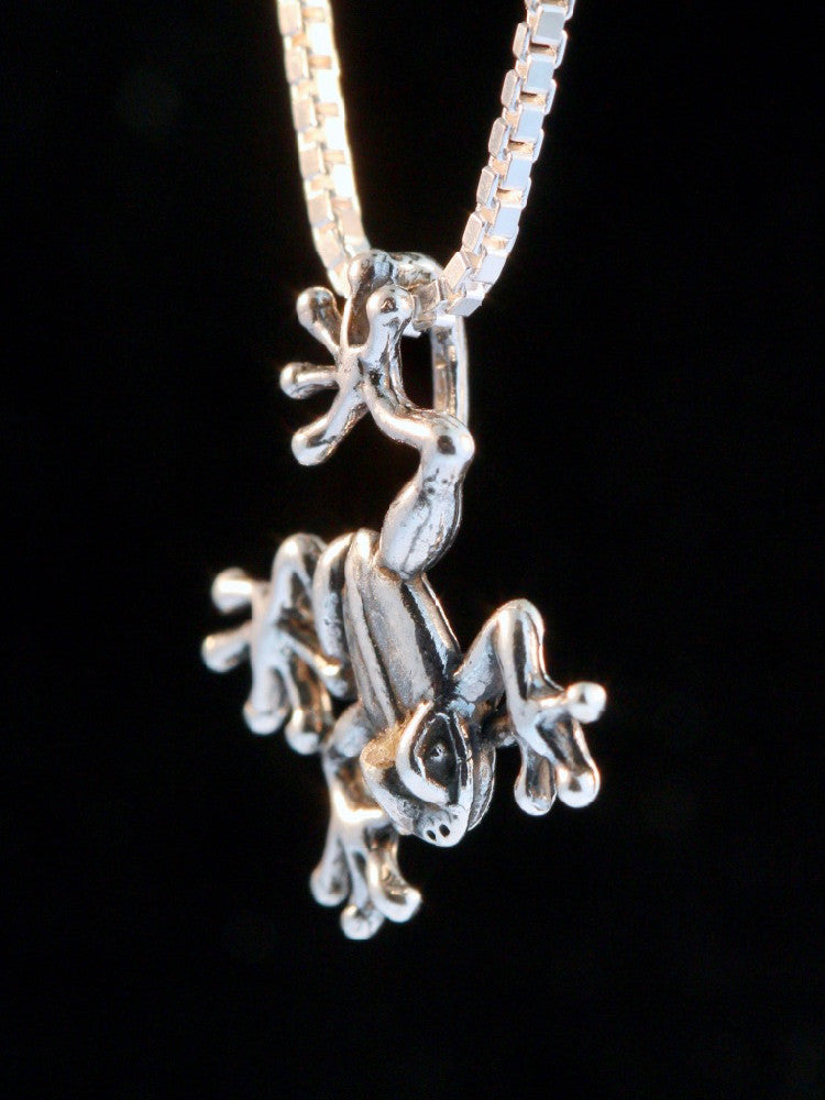 Jungle Jewel Tree Frog Charm in Silver