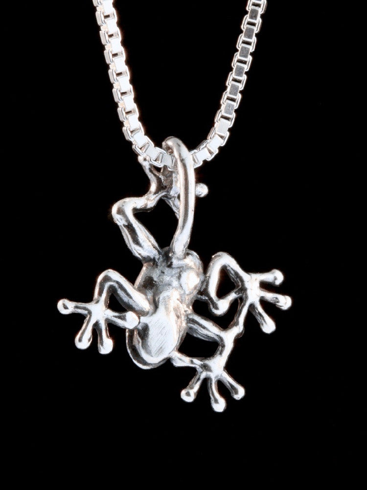 Jungle Jewel Tree Frog Charm in Silver
