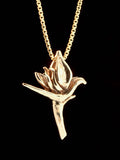 Tiny Bird of Paradise Charm - 14K Gold